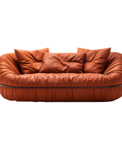 Vintage Cognac Leather Sofa
